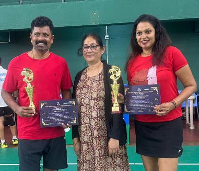 ಬ್ಯಾಡ್ಮಿಂಟನ್ ಉಡುಪಿ ಯ ಶಾಲಿನಿ ರಾಜೇಶ್ ಶೆಟ್ಟಿ – ಡಬಲ್ಸ್ ವಿನ್ನರ್ಸ್ – ಸಿಂಗಲ್ಸ್ – ಮಿಕ್ಸ್ ಡ್ ಡಬಲ್ಸ್ ರನ್ನರ್ಸ್
