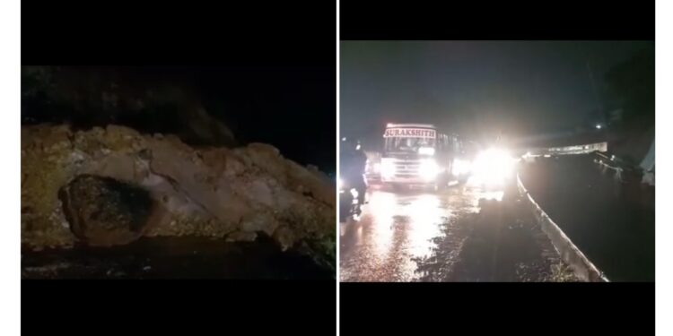 ಮಂಗಳೂರು: ರಾಷ್ಟ್ರೀಯ ಹೆದ್ದಾರಿಯಲ್ಲಿ ಗುಡ್ಡ ಕುಸಿತ, ಒಂದು ಬದಿ ರಸ್ತೆ ಸಂಚಾರ ಬಂದ್
