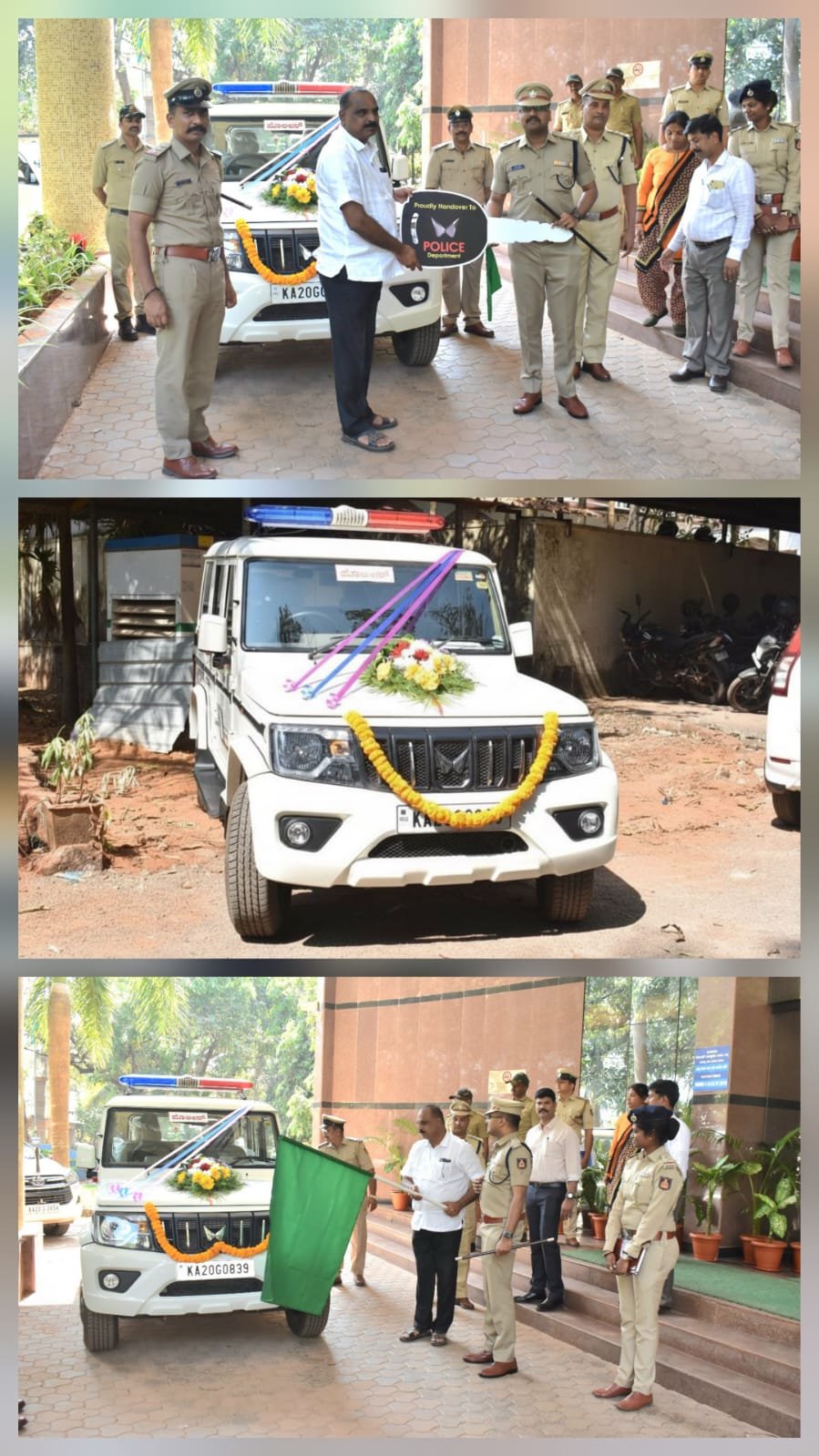 ಬೊಲೆರೋ ಜೀಪ್ ನ್ನು ಉಡುಪಿ ಜಿಲ್ಲಾ ಪೊಲೀಸ್ ಇಲಾಖೆಗೆ ಹಸ್ತಾಂತರ