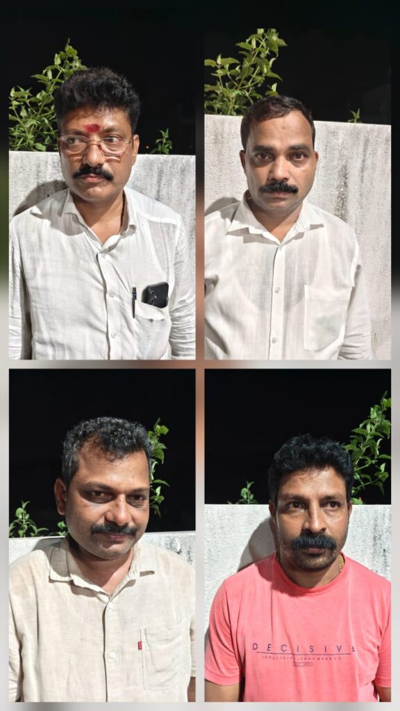 ಜೂಜಾಟ ಅಡ್ಡೆ ಪತ್ತೆ; ನಾಲ್ವರ ಬಂಧನ