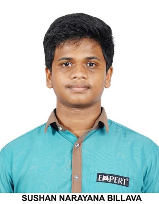 ಸುಶಾನ್ ನಾರಾಯಣ ಬಿಲ್ಲವ ವಿಜ್ಞಾನ ವಿಭಾಗದಲ್ಲಿ 596 (99.33%) ಅಂಕ