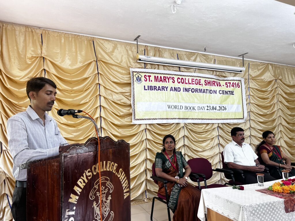 ಸಂತಮೇರಿ ಕಾಲೇಜು ಶಿರ್ವ ವಿಶ್ವ ಪುಸ್ತಕ ದಿನಾಚರಣೆ