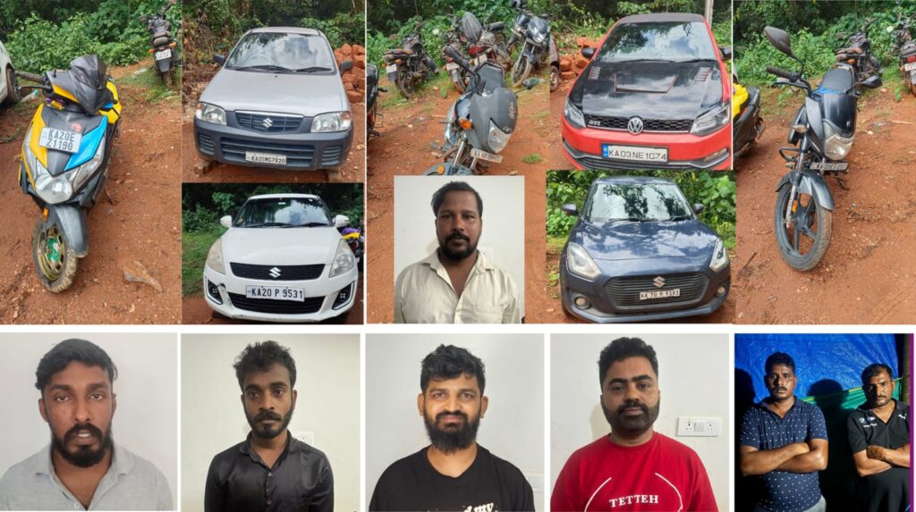 ಹೆಬ್ರಿ ಜೂಜಾಟ ಅಡ್ಡೆ ಮೇಲೆ ಪೊಲೀಸ್ ದಾಳಿ: 7 ಮಂದಿ ಬಂಧನ, 13 ಲಕ್ಷ ಮೌಲ್ಯದ ಸೊತ್ತು ವಶ