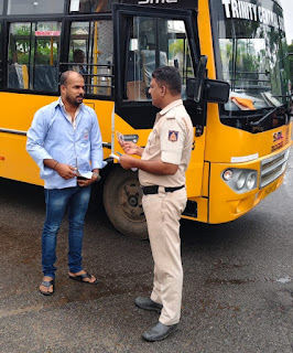ಉಡುಪಿ, ಮಣಿಪಾಲದಲ್ಲಿ ಪೊಲೀಸರಿಂದ ಬೆಳ್ಳಂಬೆಳಗ್ಗೆ ಶಾಲಾ ಬಸ್‌ಗಳ ದಿಢೀ‌ರ್ ತಪಾಸಣೆ