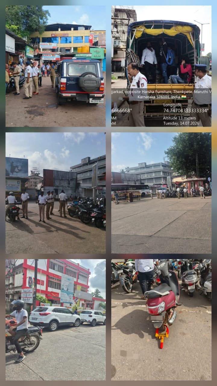 ಉಡುಪಿ ಟ್ರಾಫಿಕ್ ಪೊಲೀಸ್ ನೇತೃತ್ವದಲ್ಲಿ ನಗರದ ವಿವಿಧ ಭಾಗದಲ್ಲಿ ವಿಶೇಷ ವಾಹನ ತಪಾಸಣೆ