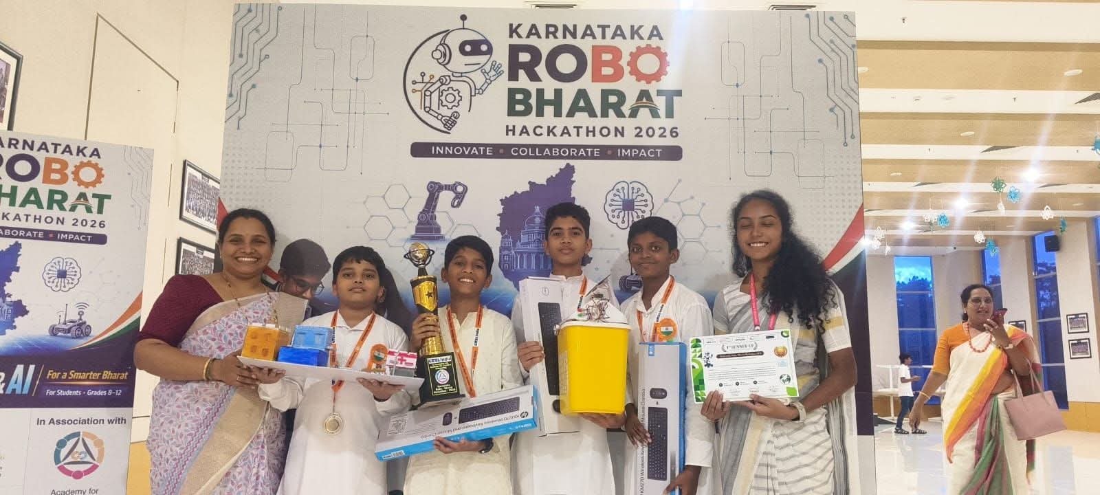 ಗುರುಕುಲ ಪಬ್ಲಿಕ್ ಸ್ಕೂಲ್‌ಗೆ ರಾಜ್ಯಮಟ್ಟದ ಗರಿ: ರೋಬೋ ಭಾರತ್ ಹ್ಯಾಕಥಾನ್‌ನಲ್ಲಿ ದ್ವಿತೀಯ ಸ್ಥಾನ: