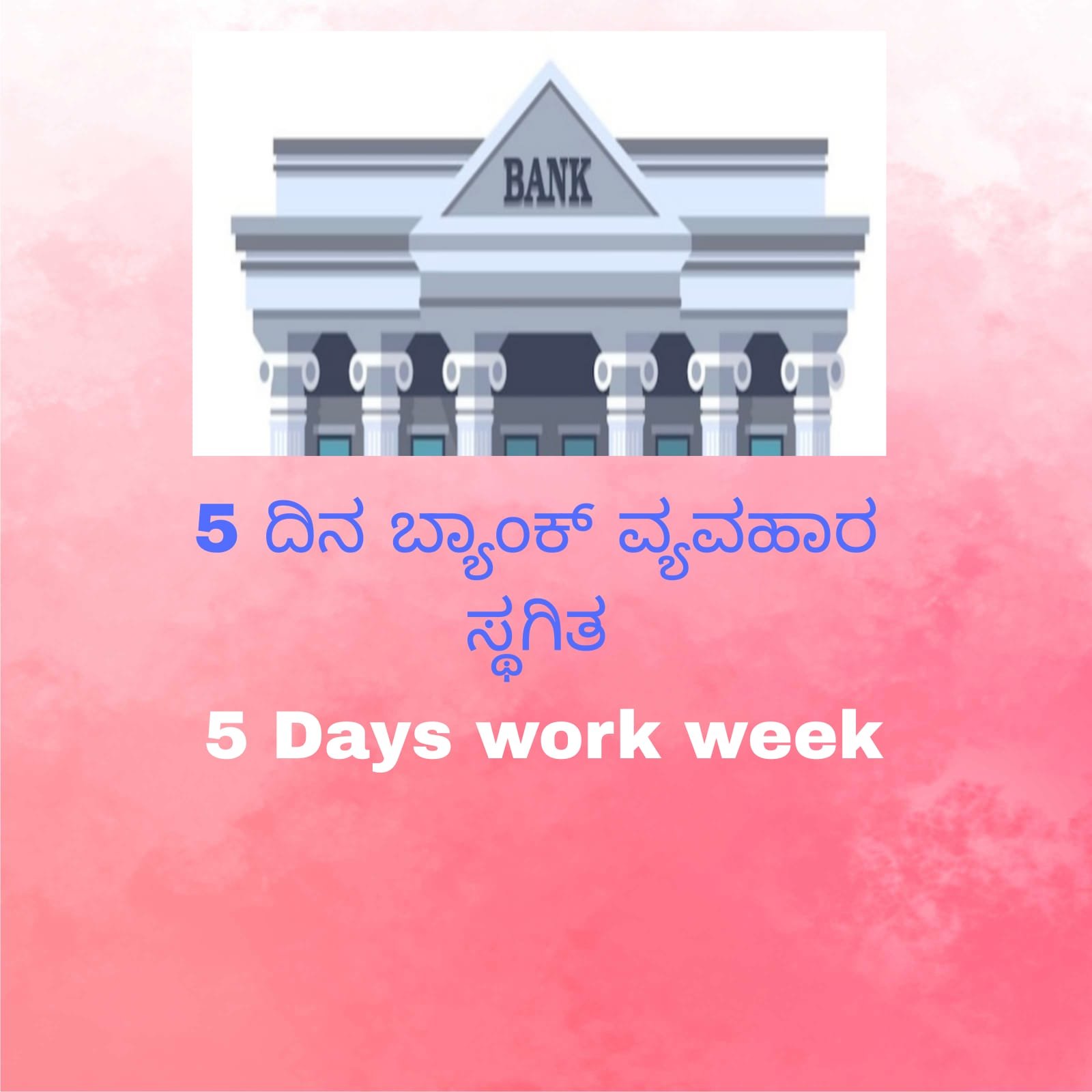 ಸೆ.28ರಿಂದ 30ರವರೆಗೆ ಬ್ಯಾಂಕ್ ಮುಷ್ಕರ: ಸತತ 5 ದಿನ ಸೇವೆಗೆ ಅಡಚಣೆ