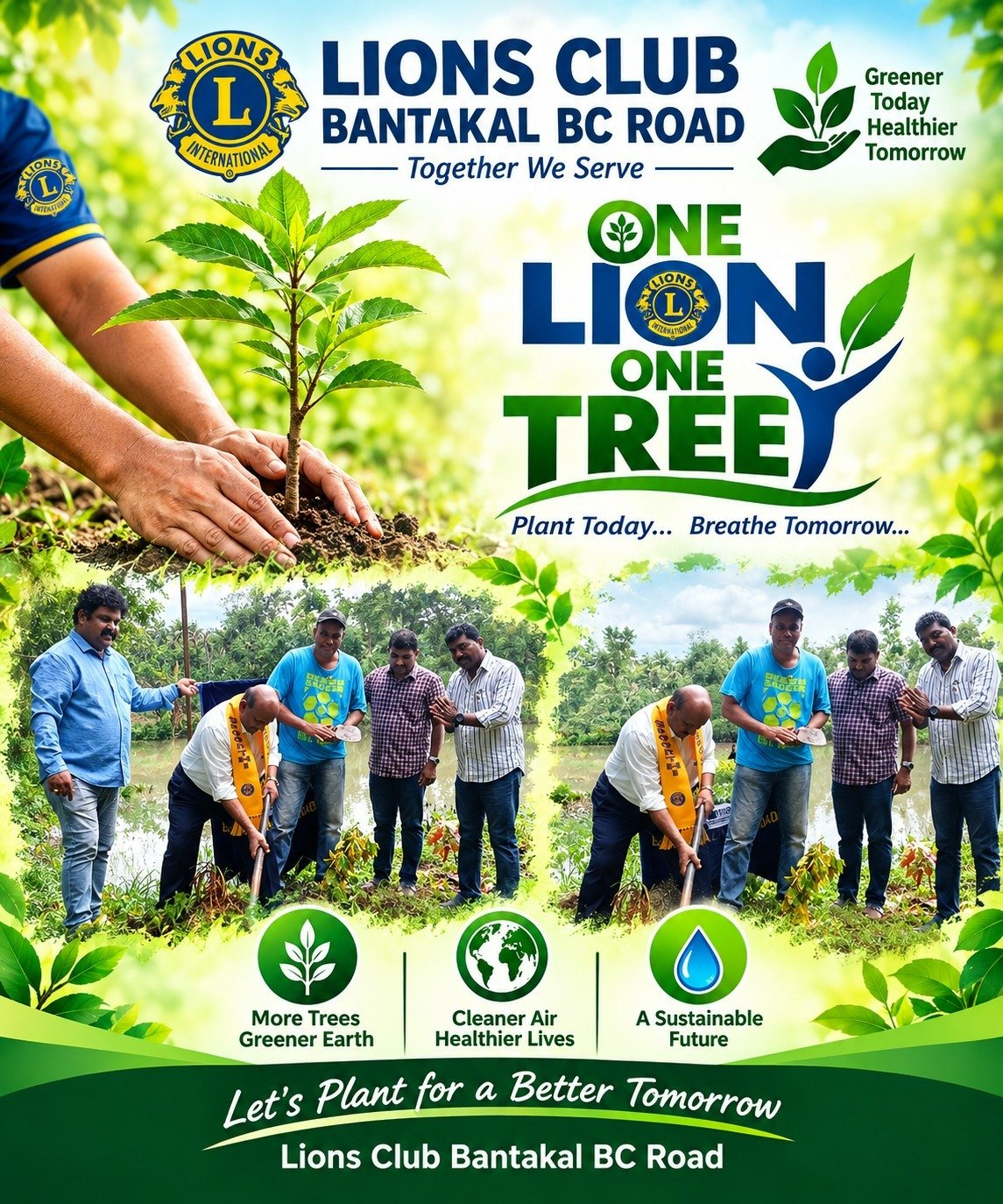 ಪರಿಸರ ಸಂರಕ್ಷಣೆ -“ಒಬ್ಬ ಲಯನ್ ಒಂದು ಮರ” ಹಾಗೂ “ಜಲ ಸಂರಕ್ಷಣೆ – Save Water, Save Life” ಕುರಿತು ಜಾಗೃತಿ ಕಾರ್ಯಕ್ರಮ